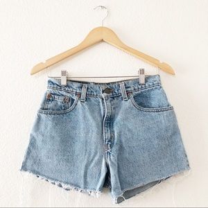 Levi’s 550 High Rise Denim Shorts